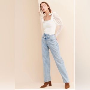 Agolde criss crossed upsized jeans